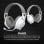 Auriculares Krom Phase Wireless Bluetooth 5.3 Gaming Branco com Microfone