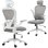 Silla de oficina Welltin 921-796V00GY ergonómica malla gris soporte lumbar