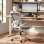 Silla de oficina Welltin 921-796V00GY ergonómica malla gris soporte lumbar