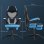 Silla Gaming Ergonómica Welltin Reclinable 135° con Reposapiés Azul/Negro
