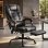 Silla de Oficina con Masaje Ergonómica Welltin Reclinable 155° PU Negro