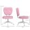 Silla de escritorio Welltin 921-687V00PK rosa sin brazos altura ajustable 120 kg