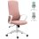 Silla de Oficina Welltin Rosa Giratoria Respaldo Alto Basculante 120 kg
