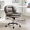 Silla de Oficina Welltin Asiento Ancho 62 cm Altura Ajustable Gris