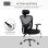 Silla de oficina Welltin T1008 ergonómica negra malla transpirable 120 kg