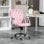 Sedia Welltin T1008-01-03245 Velluto Rosa Regolabile 360