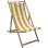 Silla Reclinable Jardin Prive Haya Maciza Amarillo Blanco Rayas