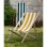 Silla Reclinable Jardin Prive Haya Maciza Amarillo Blanco Rayas