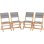 Chaise pliante NO NAME Eden Textilene Gris FSC Acacia