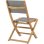 Chaise pliante NO NAME Eden Textilene Gris FSC Acacia