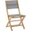 Chaise pliante NO NAME Eden Textilene Gris FSC Acacia