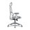 Chaise Alpha Gamer Luna Grey Malha Respirante