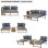 Außenlounge Bora fuer 4 Sitzplaetze Polywood Grau
