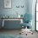 Silla Giratoria Infantil ML Design Doble Respaldo Petróleo Regulable