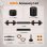 Kit de Pesos Conectados Fed V2 40kg - Halteres Barra e Kettlebell