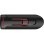 Unidad flash USB SanDisk Cruzer Glide 64GB USB 3.0 retráctil negra y roja