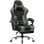 Sedia GTPLAYER Gaming Reposapiedi Massaggio Lombare Tessuto Verde
