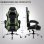Sedia GTPLAYER Gaming Reposapiedi Massaggio Lombare Tessuto Verde