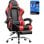 Sedia GTPLAYER Gaming Reposapiedi Regolabile Pelle Sintetica Rossa