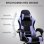 Silla Gaming GTPLAYER Ergonómica con Reposapiés y Masaje Lumbar Tela Violeta