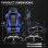 Sedia Gaming GTPLAYER Ergonomica Reposapiedi Massaggio PU Blu