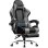 Silla Gaming GTPLAYER Ergonómica con Reposapiés y Masaje Lumbar Piel Sintética Gris