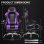 Sedia Gaming GTPLAYER Ergonomica con Poggiapiedi e Regolabile in Altezza Viola