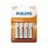 Pile Philips LongLife Zinc-Carbon 1,5 V AA (4 Unites)