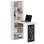 Scrivania Pc Pieghevole Aosom con Libreria 9 Ripiani Legno Metallo