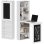 Scrivania Pc Pieghevole Aosom con Libreria 9 Ripiani Legno Metallo