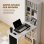 Scrivania Pc Pieghevole Aosom con Libreria 9 Ripiani Legno Metallo