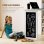 Scrivania Pc Pieghevole Aosom con Libreria 9 Ripiani Legno Metallo