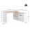 Scrivania Angolare Aosom con Libreria 140x117x76 cm Legno Bianco