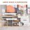 Scrivania Angolare Aosom con Libreria 140x117x76 cm Legno Bianco