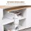 Scrivania Angolare Aosom con Libreria 140x117x76 cm Legno Bianco