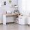 Scrivania Angolare Aosom con Libreria 140x117x76 cm Legno Bianco
