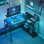 Scrivania Gaming Angolare Aosom LED