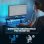 Scrivania Gaming Angolare Aosom LED