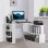Scrivania ad Angolo Aosom 5 Ripiani 120 x 100 x 74,5 cm Bianco