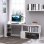 Scrivania ad Angolo Aosom 5 Ripiani 120 x 100 x 74,5 cm Bianco
