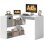 Scrivania Angolare Moderna Aosom 110x100x75 cm Bianco