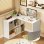 Scrivania Angolare Moderna Aosom 110x100x75 cm Bianco