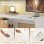 Scrivania Angolare Moderna Aosom 110x100x75 cm Bianco