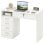 Scrivania Aosom 110x50x76cm Bianco con 2 cassetti