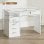 Scrivania Aosom 110x50x76cm Bianco con 2 cassetti