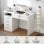 Scrivania Aosom 110x50x76cm Bianco con 2 cassetti