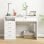 Scrivania Aosom 110x50x76cm Bianco con 2 cassetti