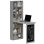 Scrivania PC Pieghvole Aosom con Libreria 9 Ripiani Grigio