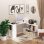 Scrivania Angolare Aosom con Libreria Bianco 140x120x78 cm