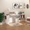 Scrivania Angolare Aosom con Libreria Bianco 140x120x78 cm
